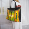 Egy táskányi Afrika, Festmény táska, Női Afrika táska, Akril festmény táska, Nagy pakolós táska, A hordható művészet